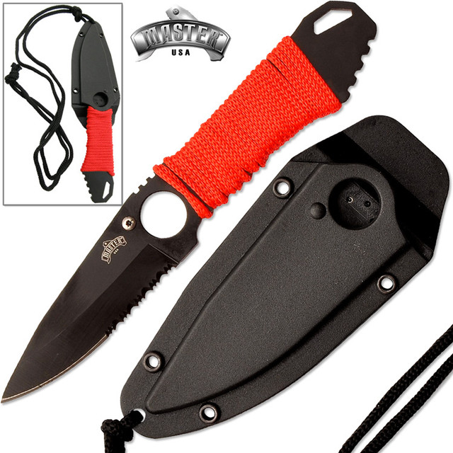  Master USA MU-1119UC Tactical Neck Knife, Urban Camo Blade,  Steel Handle, 6.75-Inch Overall : Tactical Fixed Blade Knives : Sports &  Outdoors