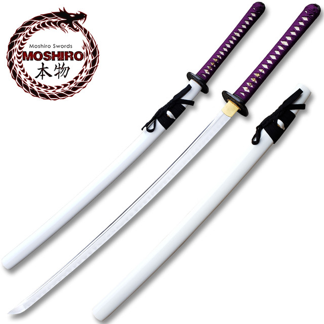 MOSHIRO 1095 High Carbon Steel White Glossy Scabbard - Edge Import