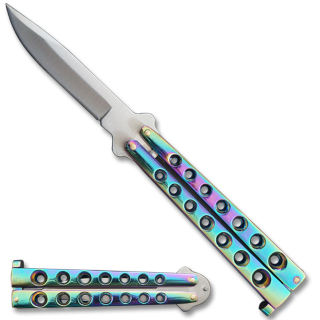 Rainbow Karambit Tactical Butterfly Knife Sharp Limited Edition - Edge  Import