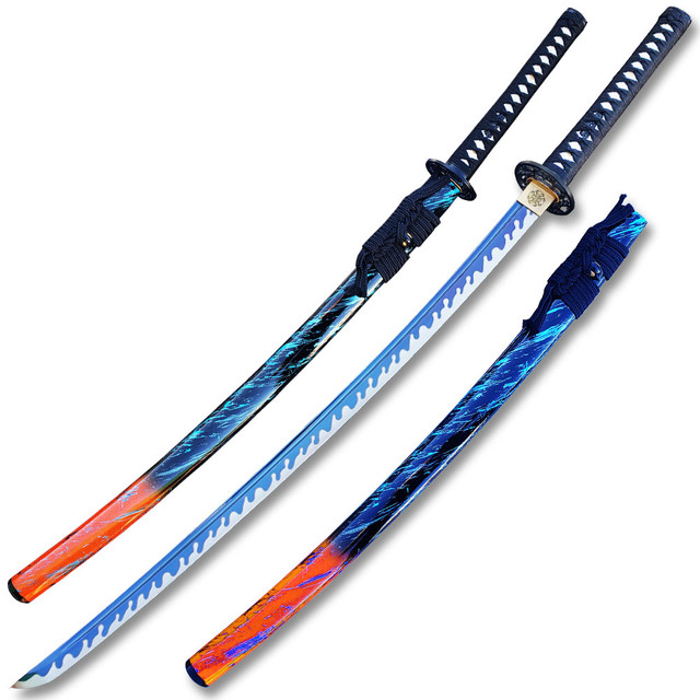 MOSHIRO Gold Edition 65Mn Spring Steel Hand Forge Katana Sword