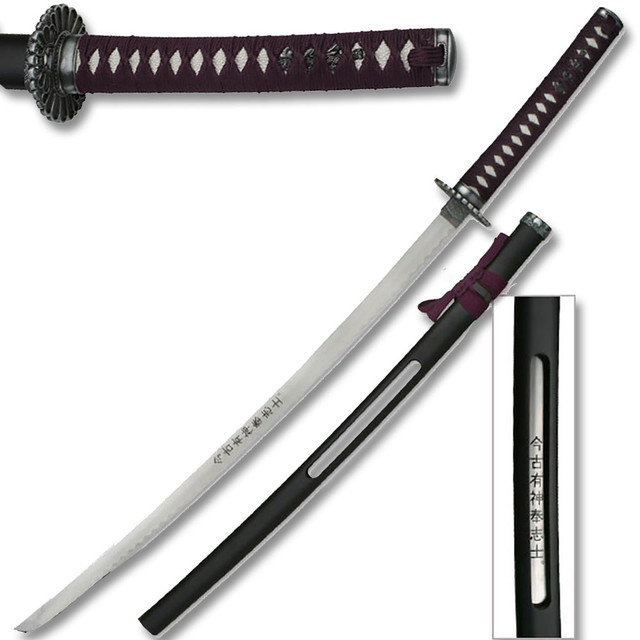 40 "Overall See-Thru Scabbard Samurai Katana Sword with Black Cord Handle
