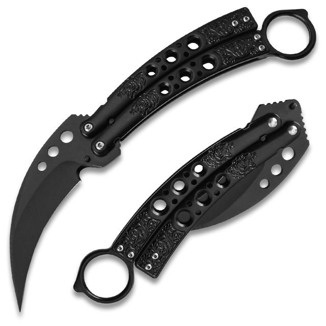 6.9′ ′ Thunderbolt Claw Karambit Butterfly Knife Otf Automatic