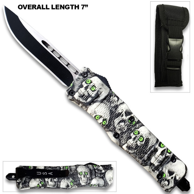 Airborne Biohazard Zombie Throwing Knife Set Black W HiVis Green