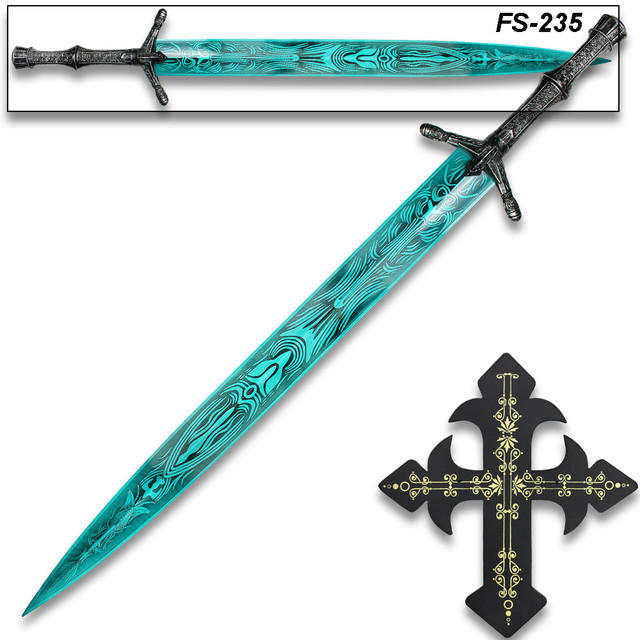 Blue Greatsword Two Hand Replica Metal Sword Blue Greatsword Two Hand Replica Metal Sword