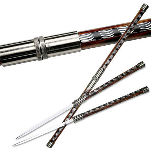 Double Blade Ninja Sword With Lock. - Edge Import