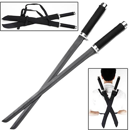 Ninja Strike Force Twin Sword Set w/ Backstrap - Edge Import