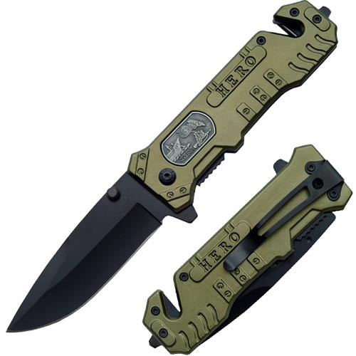 Marine Hero Spring Assist Knife Battle Of Iwo Jima Commemorative