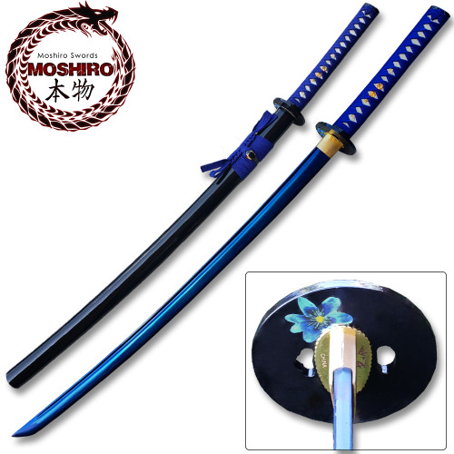 MOSHIRO 1045 High Carbon Steel Blue Blade Katana - Edge Import