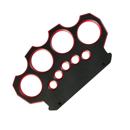 TACTICAL G10 KNUCKLE Black & Red Belt Buckle & Knuckle - Edge Import