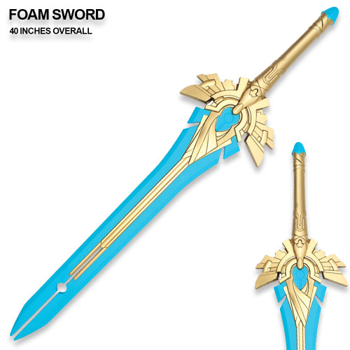 Genshin Impact High Density Foam Sword Skyward Blade Blue & Gold 40