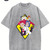 Vintage Creative Pattern Print Happy Trio Washed T-shirt Heavy Thick Basic T-shirt 230g Pure Cotton Drop Retro Street T-shirt Loose Hip-hop Unisex Top T-shirt Made Of High-quality Fabrics, Sweat-absorbent And Breathable
