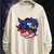 Men's Casual Anime Cartoon Print Crew Neck Sweatshirt - Soft Polyester Knit, Loose Fit, Long Sleeve, Gray with Blue & Pink Hair Character Design, Perfect for Fall and Winter, Fall Clothing | Colorful Character Design | Glossy Texture