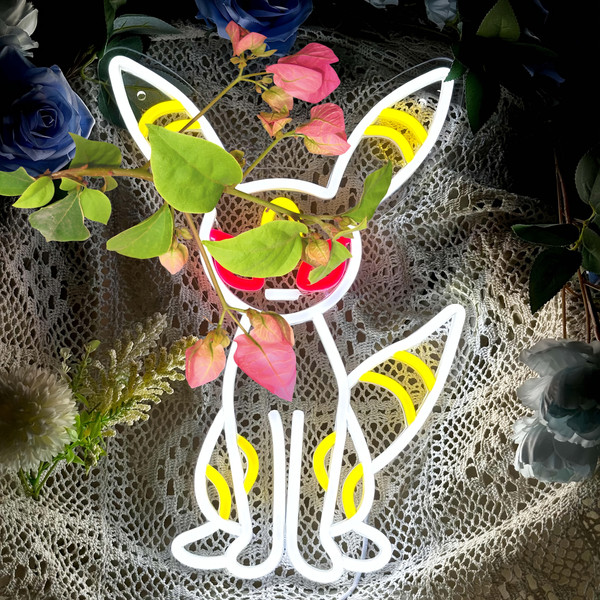 Moon Elf LED Neon Sign - USB Powered Dimmable Wall Decor For Fantasy Room Aesthetic, Gaming Setup, Bedroom Unique Magical Creature Light