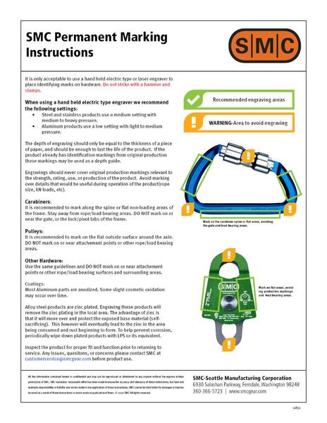 Permanent Marking Instructions