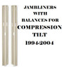 Set of Lincoln jamb liners & balances for old style compression style: April 1994-2004