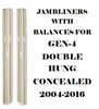 Set of Lincoln jamb liners & balances for Gen-4 concealed unit: 2004-2016