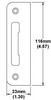 Set (each set includes top & bottom plate) for Tongue latch strike plate for multi-point lock(stainless steel only) 8784707