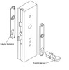 Windsor Contemporary Hinged door handle  M1020/216N (active handle)