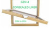 Lincoln Replacement GEN-4 (Concealed jamb liner) sash from 2004-2016 (has equal visible glass widths)