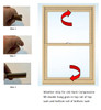 Hurd compression tilt double hung DH weather strip. comes as 24 ft roll for top and bottom rails of sash.