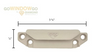 Vinyl casement sash lock keeper STYLE #1: (qty 3 per Kit)  reversible for left or right hand casements