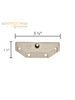 Vinyl casement sash lock keeper STYLE #2: (qty 3 per Kit)  reversible for left or right hand casements