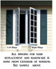 EAGLE  (CLEAR GLASS ONLY) REPLACMENT SASH 