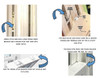 CLEAR  GLASS OR GRILLE IN AIR SPACE ONLY Windsor Double hung (WHITE SASH ONLY)  to fit "LEGEND SERIES" (PVC) units : NOTE: anything produces prior to June of 2015 will require both top and bottom sash.