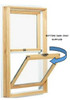 Rings End: BOTTOM SASH ONLY  For replacment kit , clear low-e 272 glass primed interior primed wood exterior, wide rail sash silver spacer. SASH OSM = 21 15/16 x 29 1/2 ( ref QT# 400 MJC)  Note price is per each sash