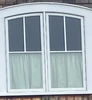 Lincoln clad Left Hand Replacement segment head Casement SASH only, OSM width = 27 OSM height long leg = 56 1/4, OSM  hieght short leg 52 21/32:  white clad, primed interior, low-e 272, 7/8 SDL per picture, Mill finish GIAs  only