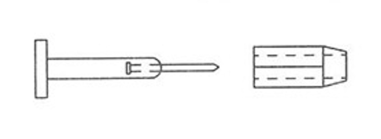 Grille pin with grommet for full surround grilles pre 1996 hdwr004284