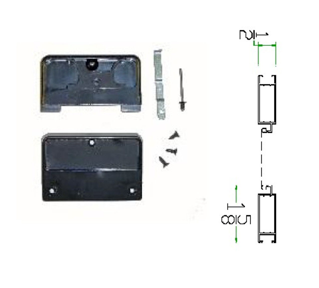 Sliding screen handle for 1/2 flat screen SCHP