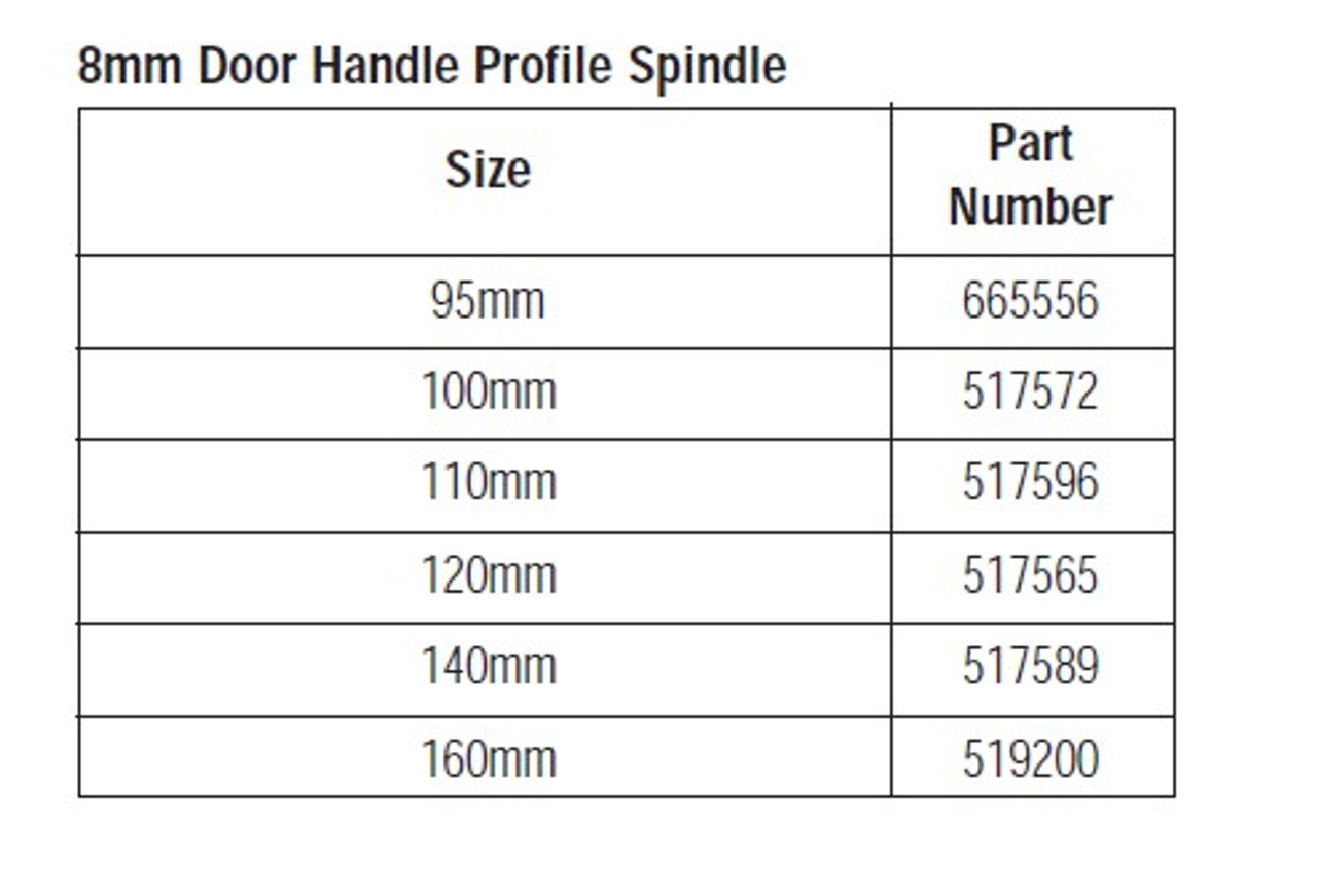 Hoppe: 9000 series door handle spindle