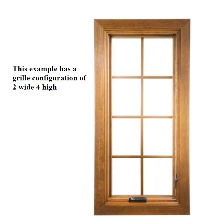 Lincoln Casement FULL SURROUND Traditional Wood grille ( for windows