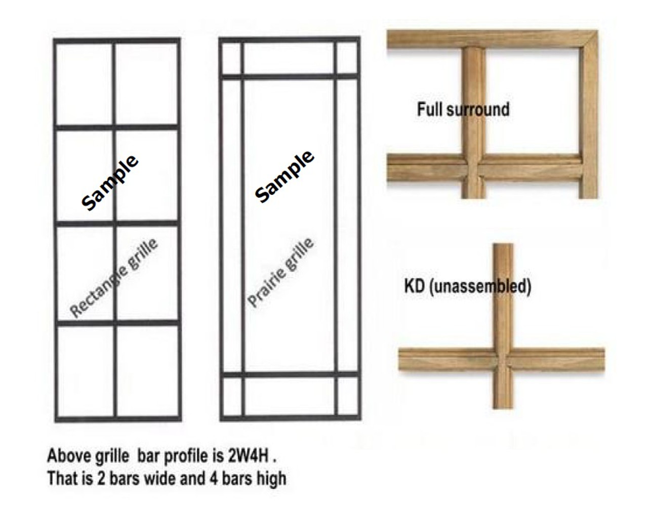 LINCOLN DOUBLE HUNG (GEN-4) TRADITIONAL STYLE WOOD GRILLE  FOR UNITS MANUFACTURED FROM  APRIL OF 2004 TO PRESENT