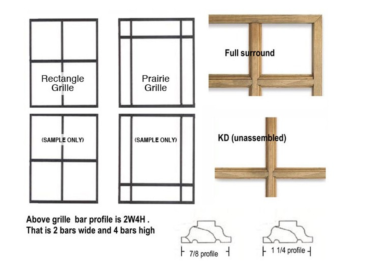 LINCOLN DOUBLE HUNG (LIFE STYLES SERIES) PRAIRIE STYLE WOOD GRILLE FOR UNITS MANUFACTURED FROM 8/28/2013 TO PRESENT