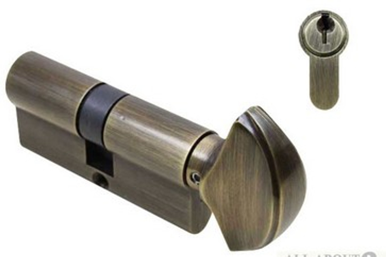 hoppe 90 degree cresent knob KEYED cylinder for 1 3/4 & 2 1/4 thick panels