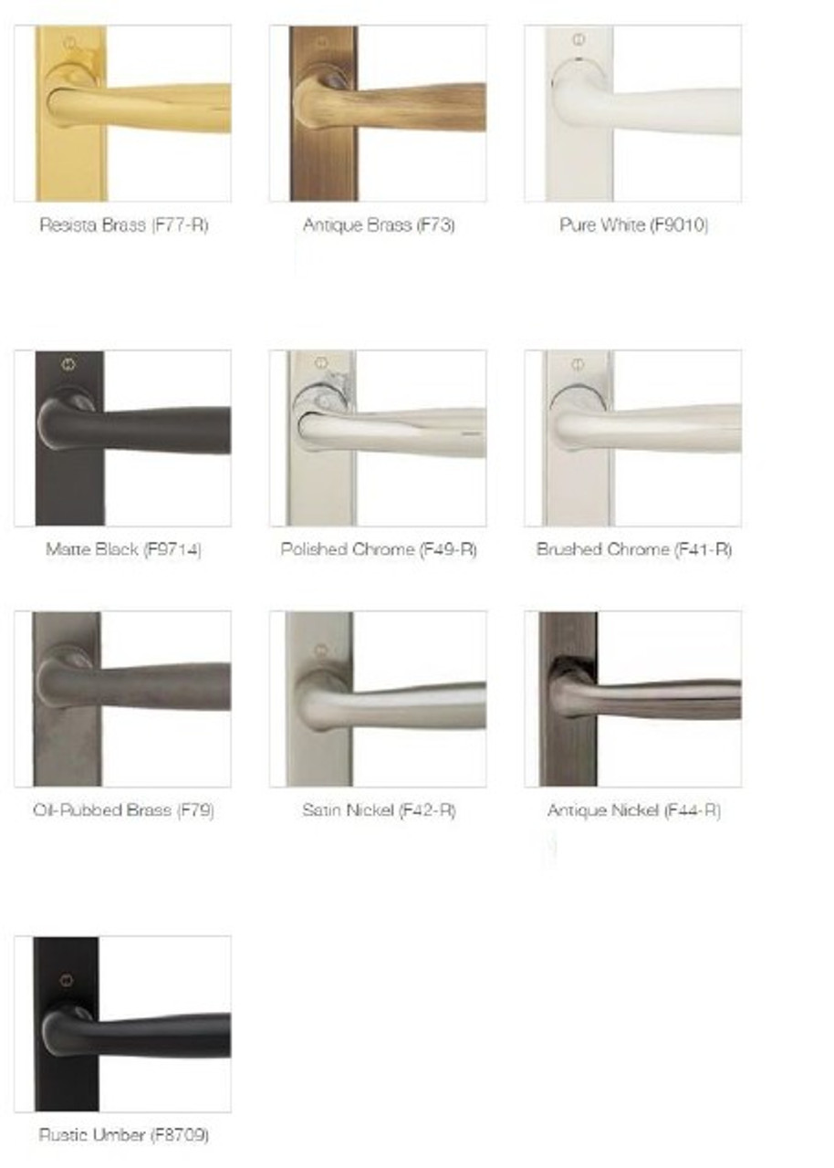 hoppe sliding door 2 point ACTIVE handle with interior thumb turn but NO keyed exterior cylinder: style m151/2165N plate