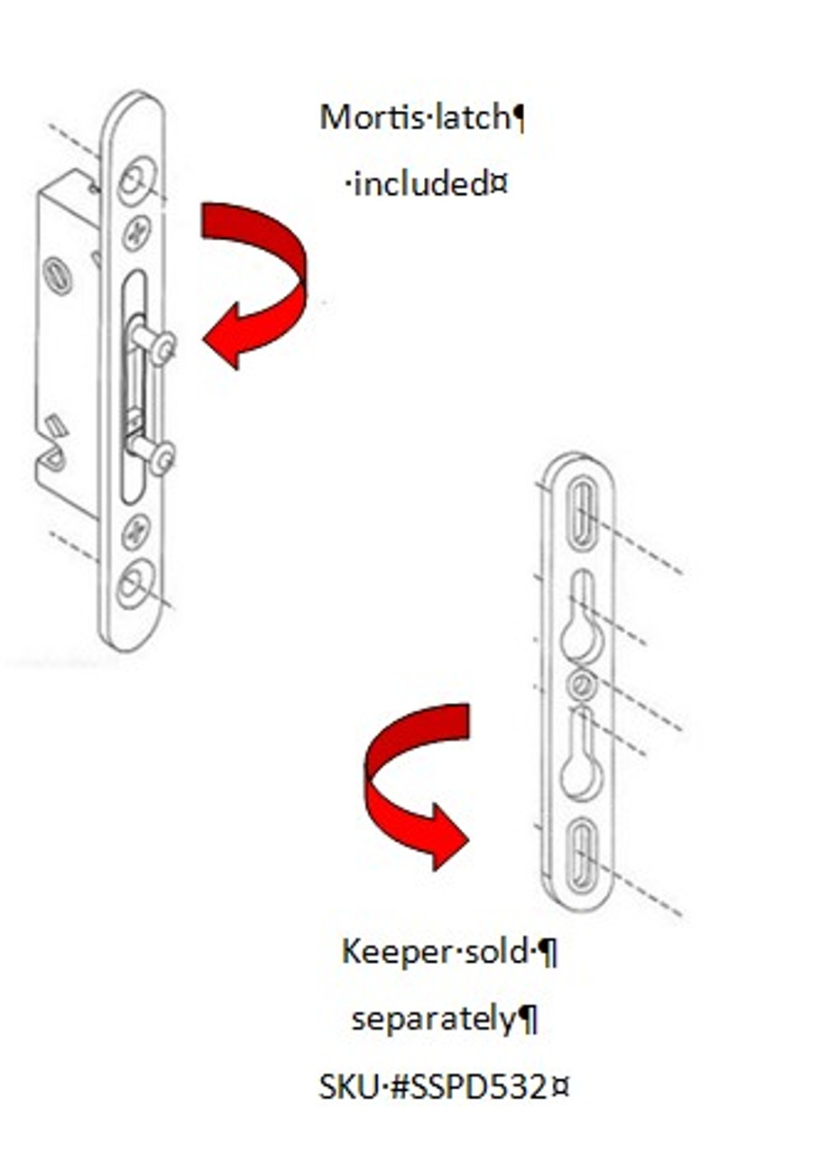 Semco new zinc 2-pin sliding door mortis latch for standard latch doors October 2018 to present