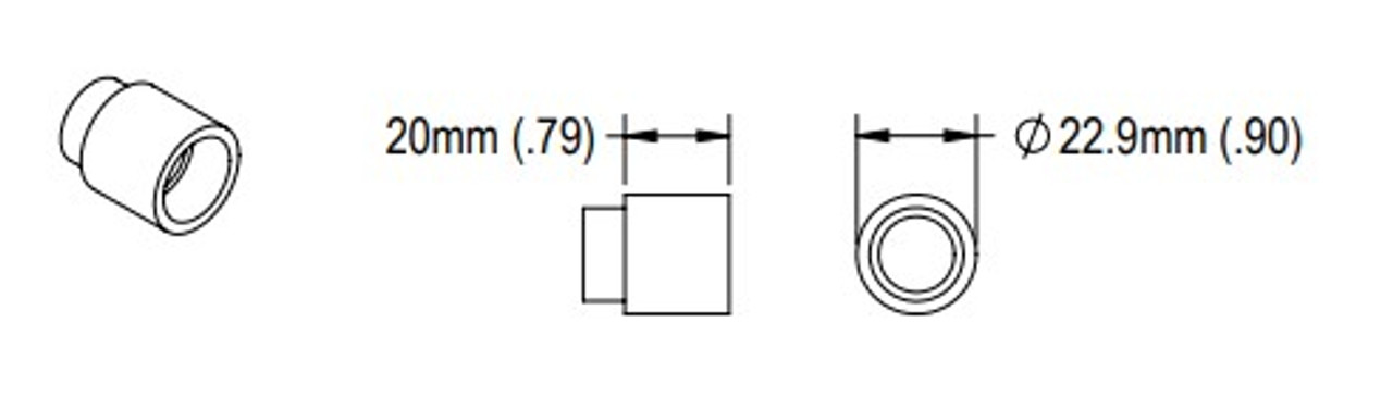 Hoppe  Handle extension (active door ONLY round hole)