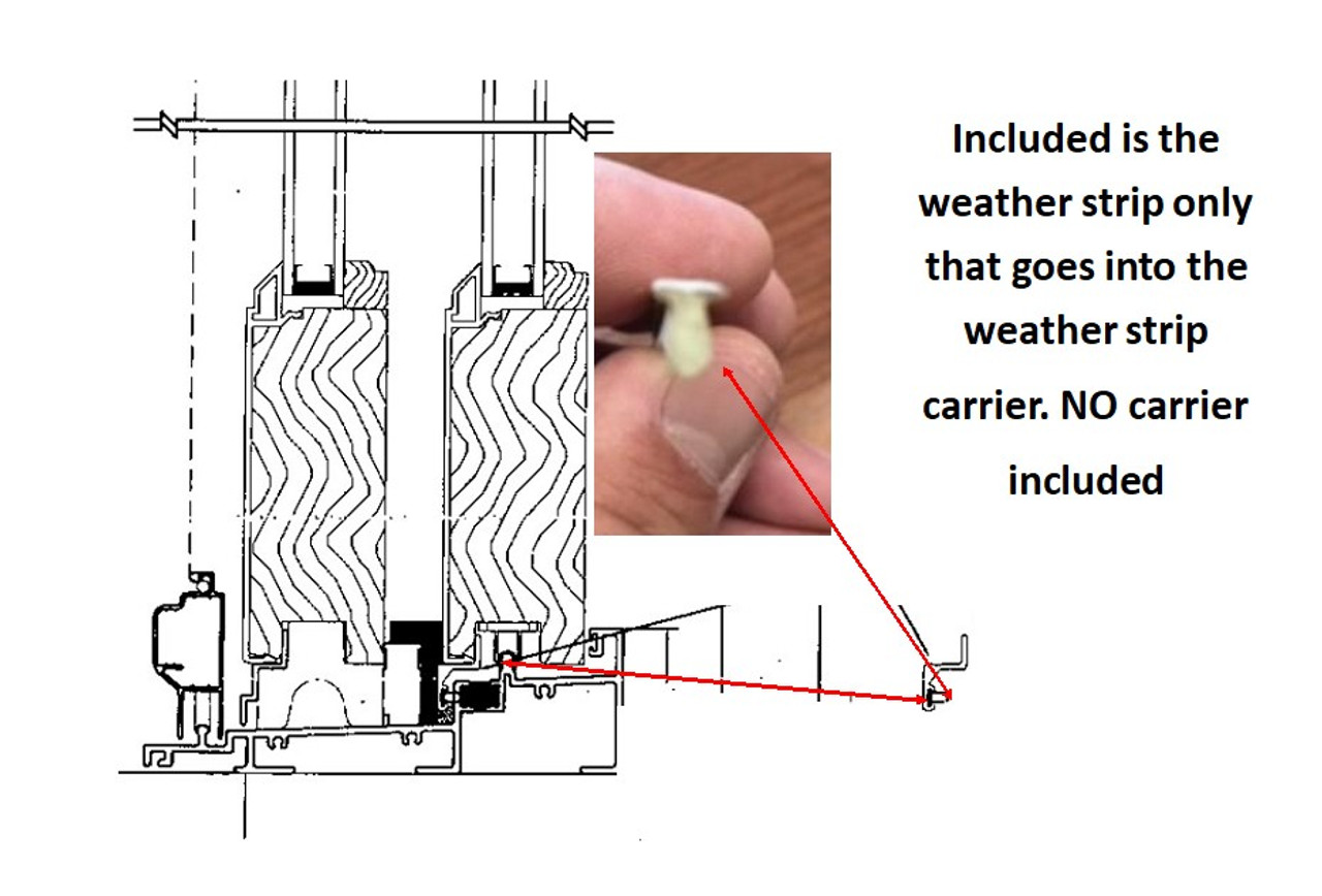 Lincoln carrier weather strip only (no carrier) 60'' piece #125715