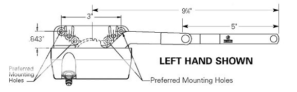 Operator Hurd split arm operator used on all casements manufactured 1988 to 2/02/98 (handle not included)