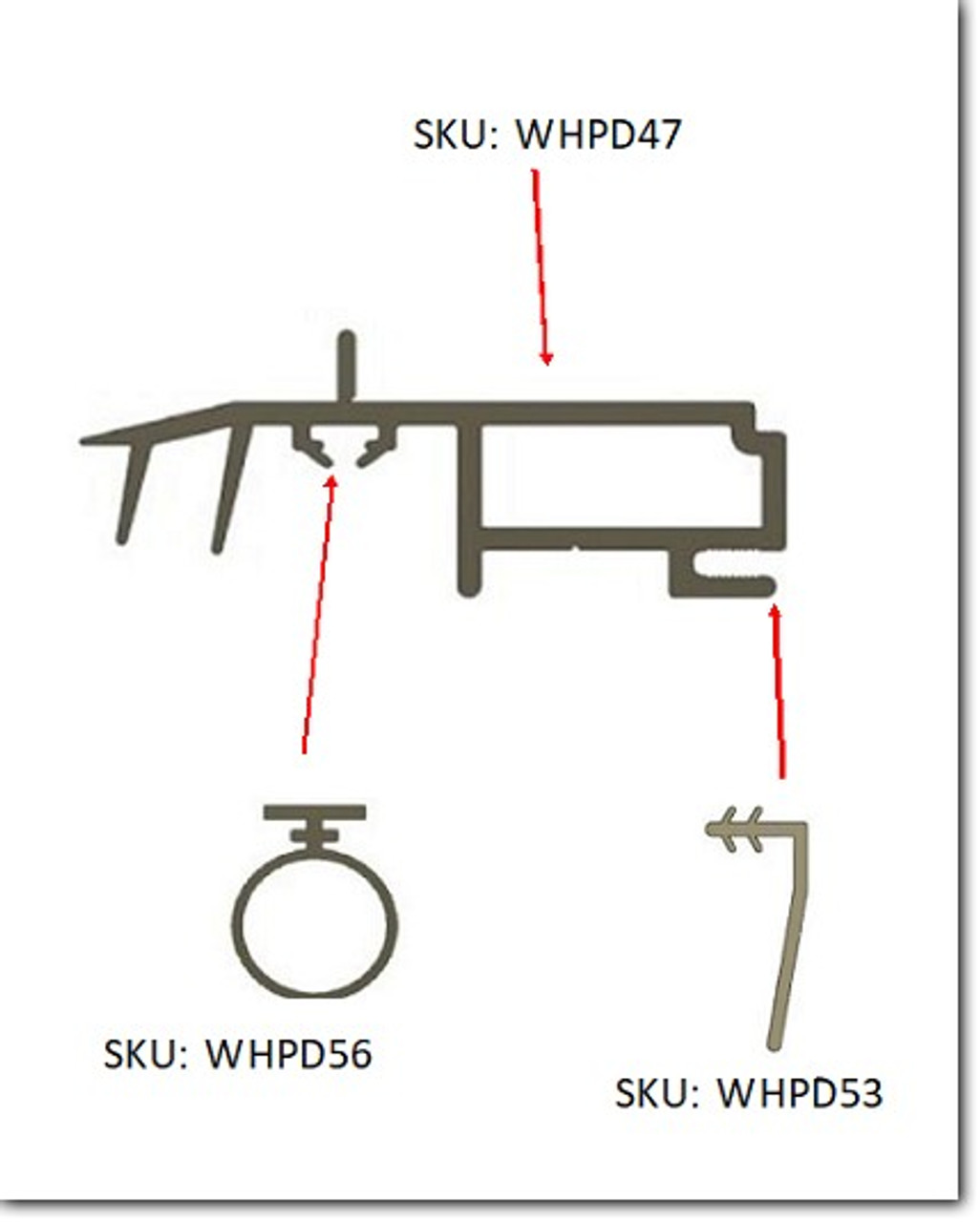 Windsor Pinnacle series IN-SWING Door Sweep (Standard Sill) Active Panel and or Secondary active panel. 36'' long: will need to be field trimmed to fit door