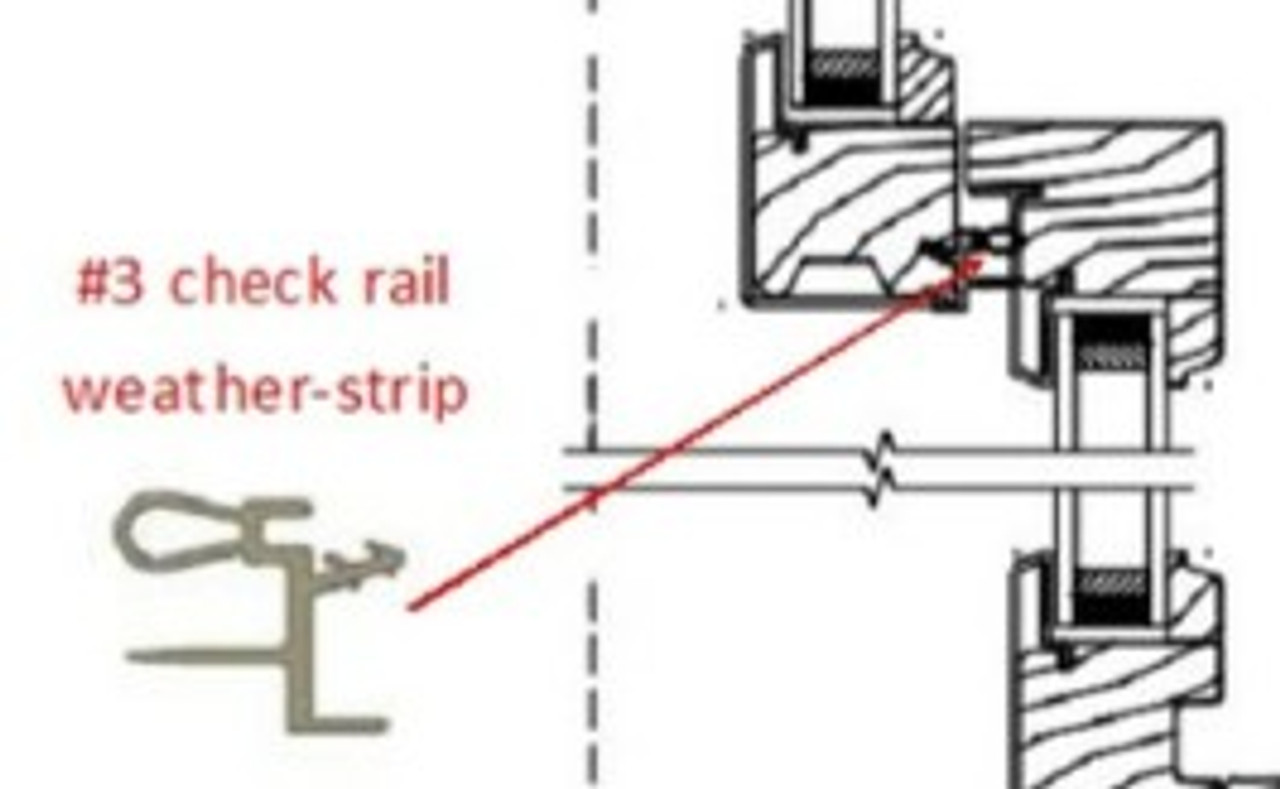 Windsor Pinnacle series double hung check rail weather strip only includes qty (4) 36'' pieces:   parts tan in color