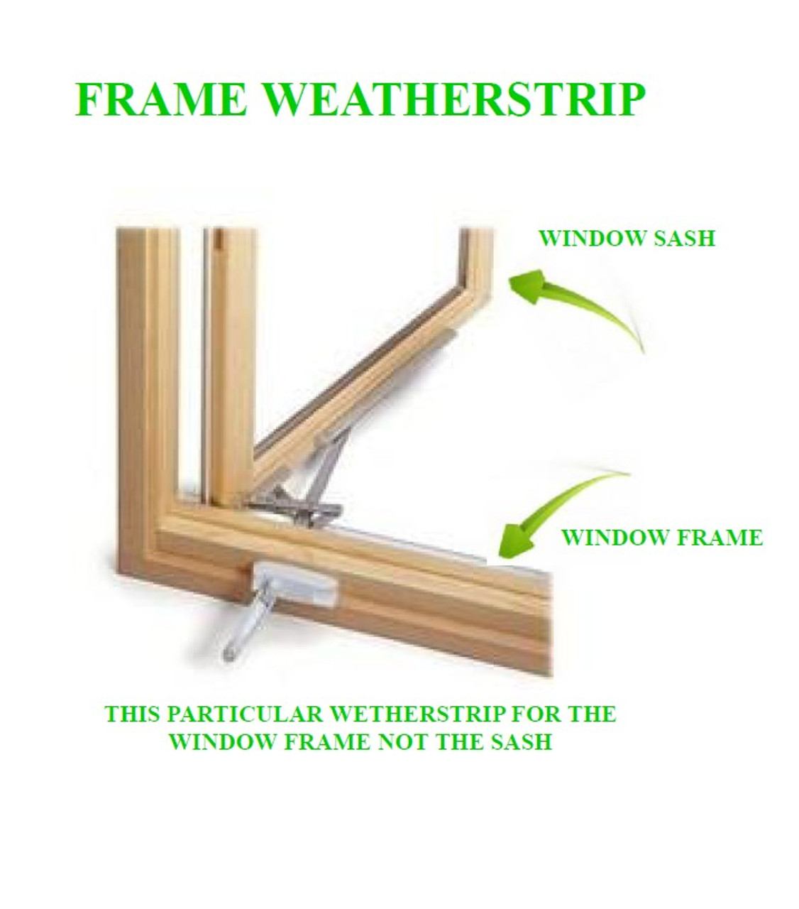 Hurd weather strip kit for casement & awning frame. includes qty (4)  72'' pieces Casement foam filled frame weather strip  #020545