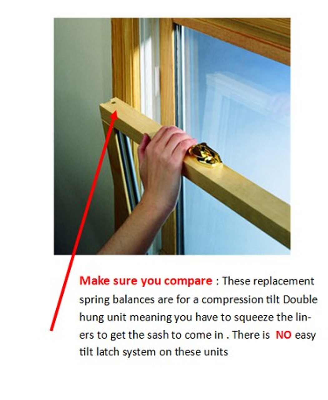 Pair of  LEGEND DOUBLE HUNG NON-TILT SPRING STYLE  jamb liners  for old compression tilt double hung ( prior to April 2, 2002 )and pre block and tackle ) (OFFERED IN WHITE ONLY.)