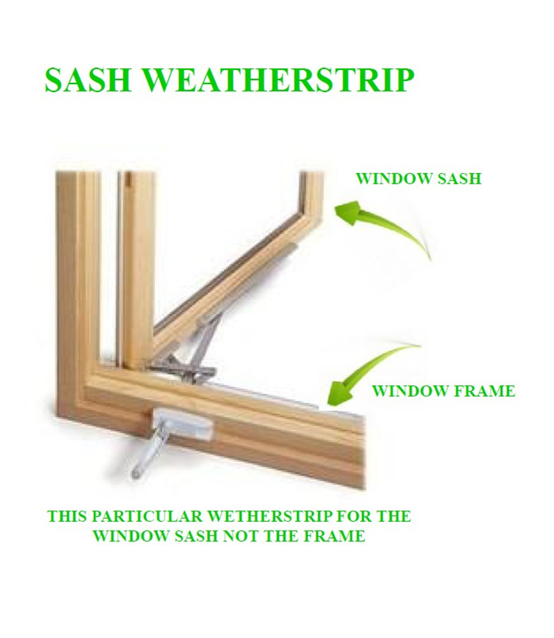 "PINNACLE SELECT SASH ONLY"  weather (Top of sash only)  each pack has qty (4)  48'' pieces of Windsor 2388891 casement/awning frame 