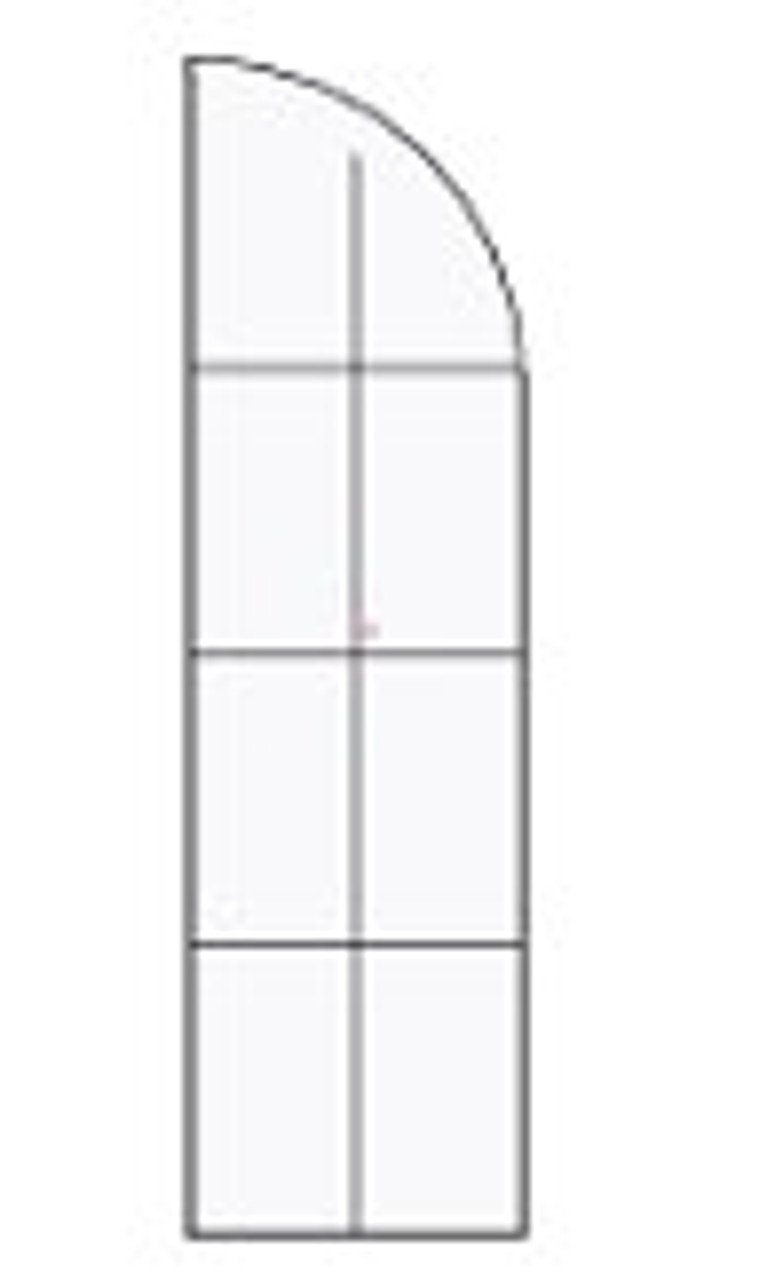 SDL bars only  white clad exterior and pine interior only for LEFT HAND segment to fit doors on original order 10071983   2 boxes wide and 4 boxes high (shipped KD: knocked down) •      N/C  ELQTR SEG GRL; 28-7/8x106 5/16"; Leg Height 77-13/16" O.A.