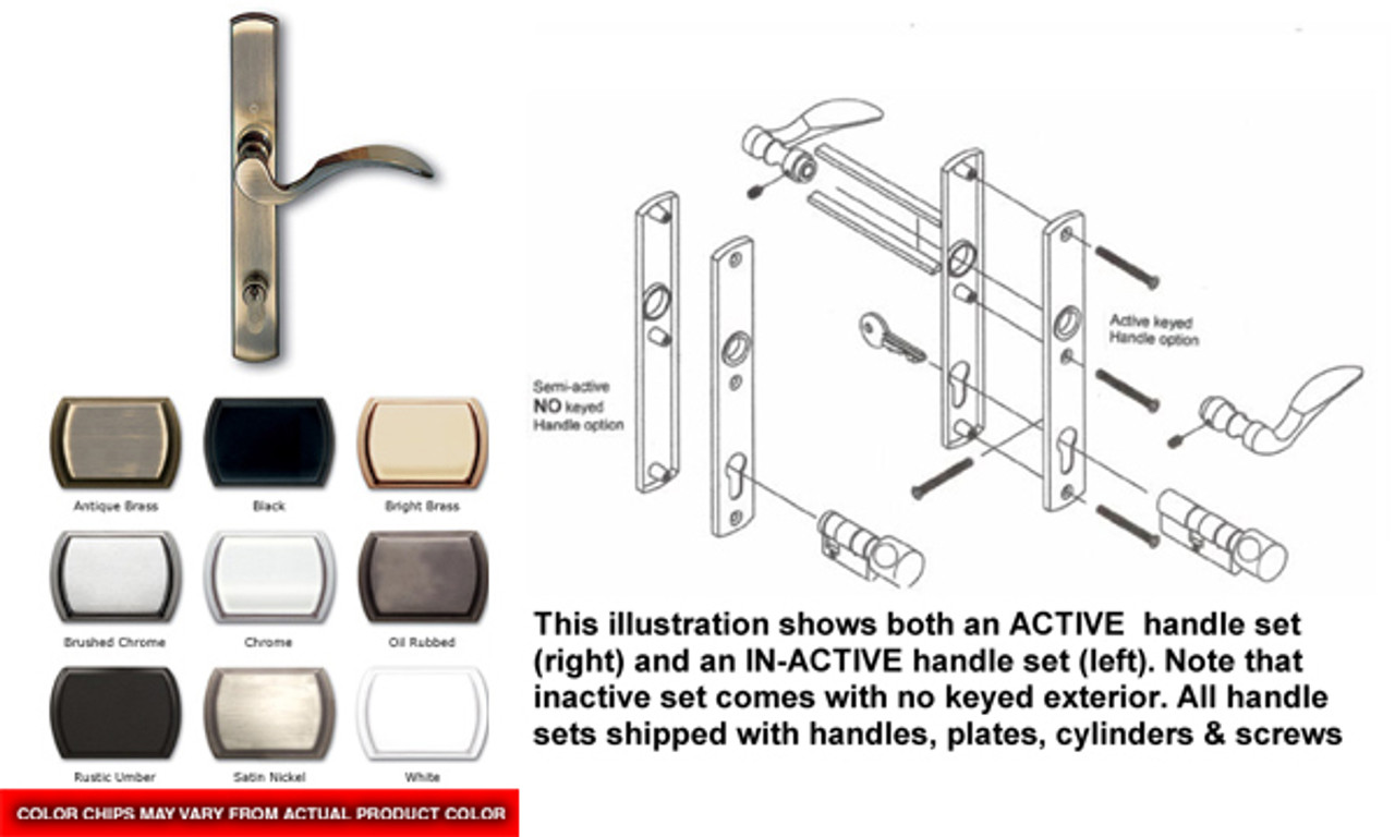 3-point Active / Semi Active handle for French double swing door)