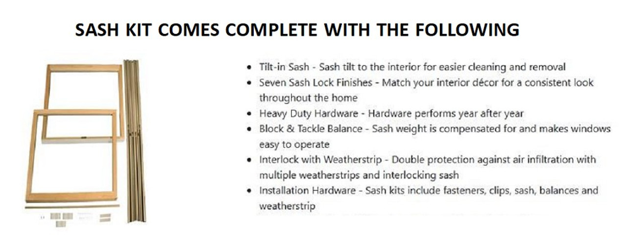 POST 2004 LINCOLN REPLACEMENT SASH KITS "CLEAR GLASS ONLY" FOR EXISTING LINCOLN WINDOWS (Manufactured  After 4/26/04)